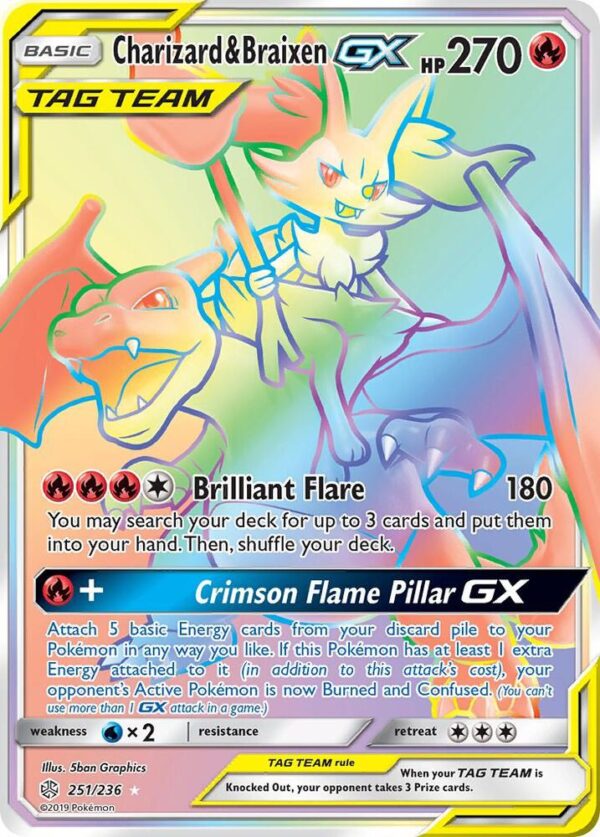 Charizard & Braixen GX - Secret Foil