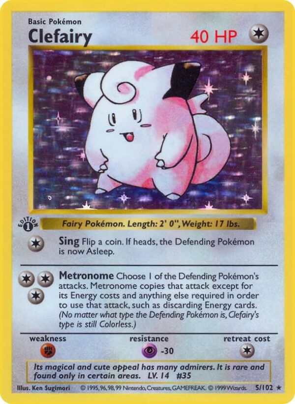 Clefairy - Shadowless Foil - PSA Graded 7