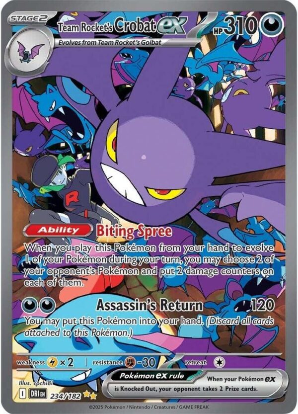 Team Rocket's Crobat ex - Foil - PSA Graded 9