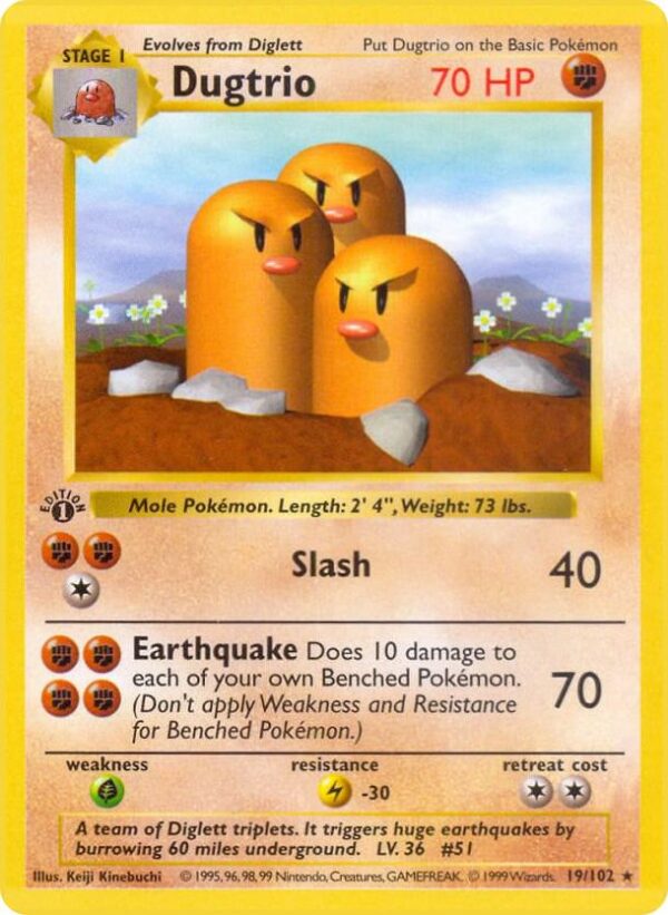 Dugtrio - 1st Edition Shadowless