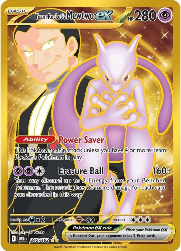 Team Rocket's Mewtwo ex - PSA Graded 10 - Foil