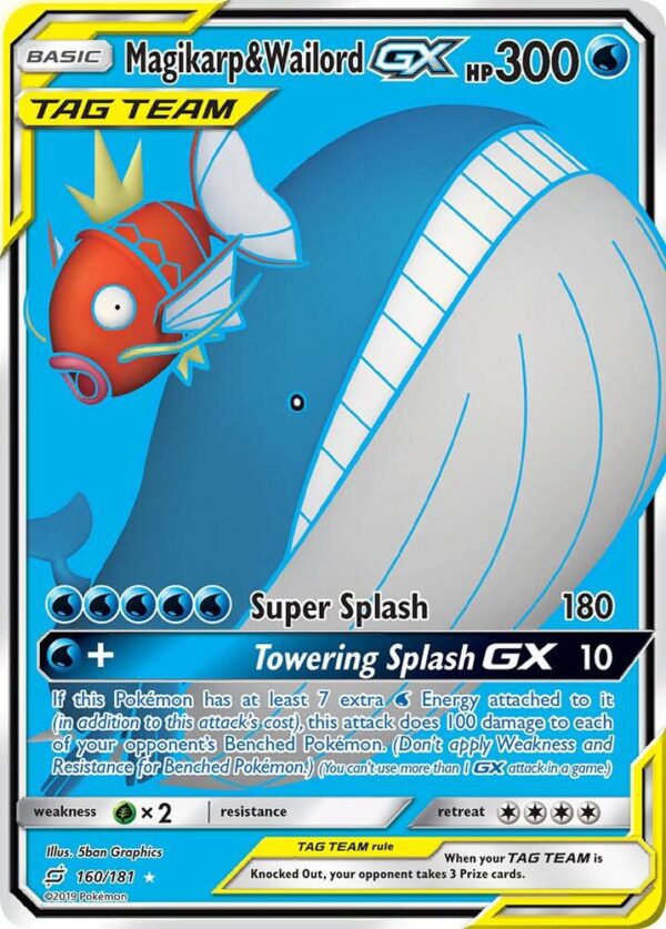 Magikarp & Wailord GX - Full Art Foil - PSA Graded 9