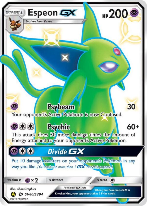 Espeon GX - Foil - PSA Graded 10