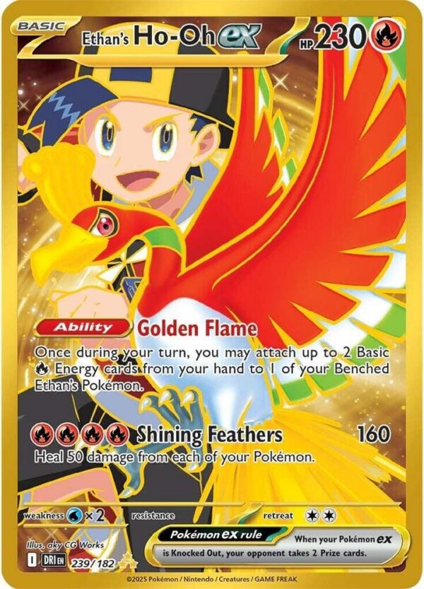 Ethan's Ho-Oh ex - Foil - PSA Graded 10