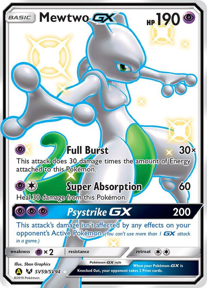 Mewtwo GX - Foil - PSA Graded 10